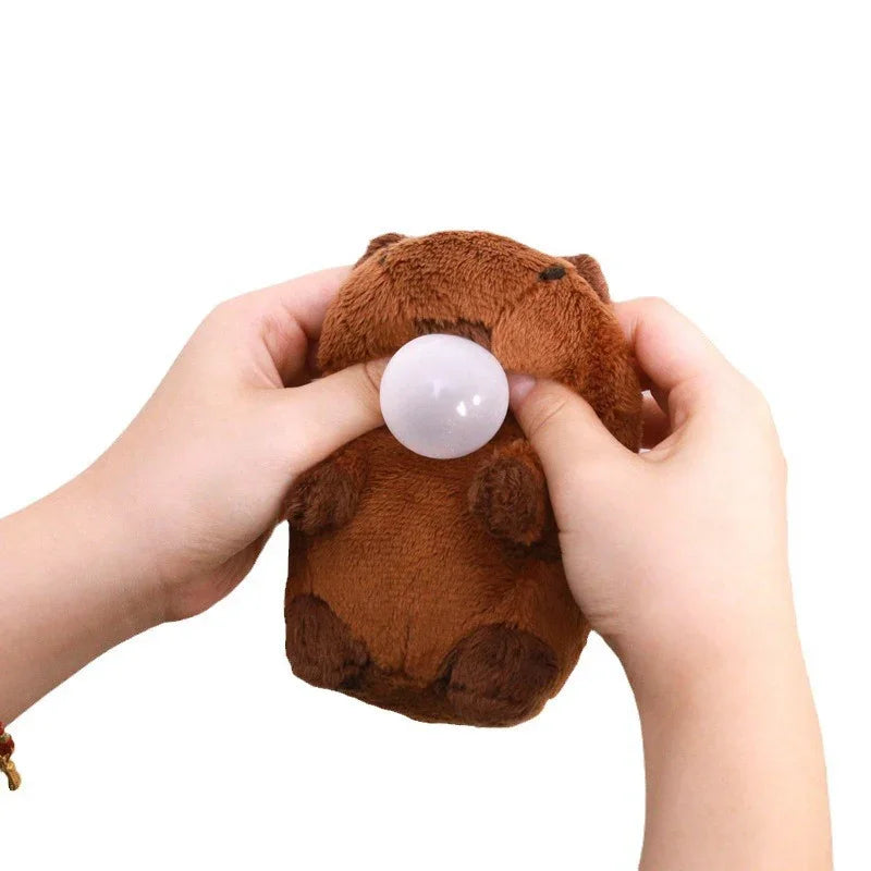 Capybara Bubble Blow Plush Keychain