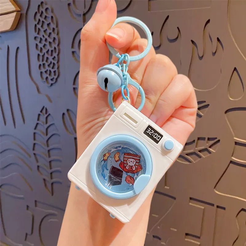 Mini Drum Washing Machine LED Fidget Keychain