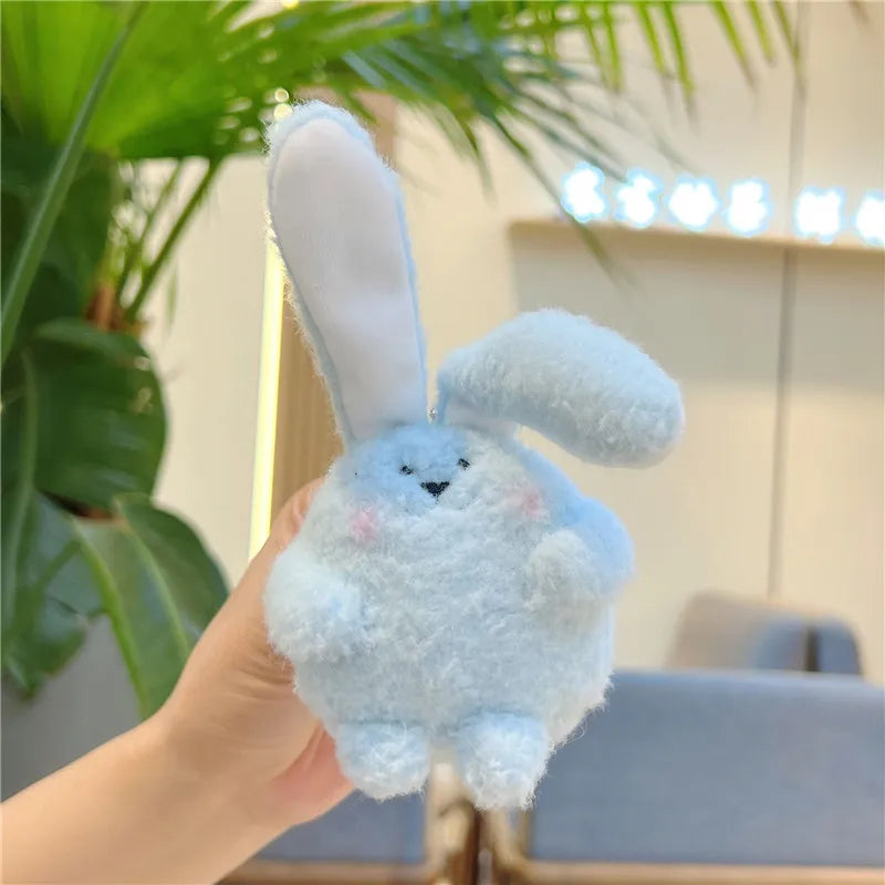 Fluffy Lop-Eared Bunny Plush Keychain