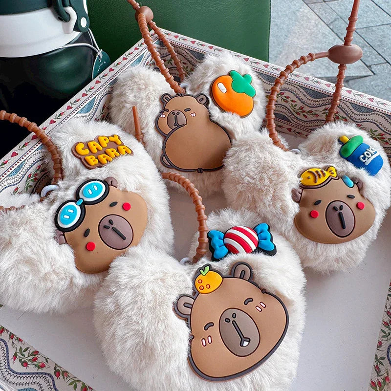 Capy Heart Plush Keychain