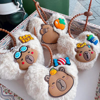 Capy Heart Plush Keychain