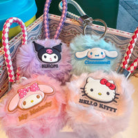 Sanrio Fluffy Pom Pom Keychain