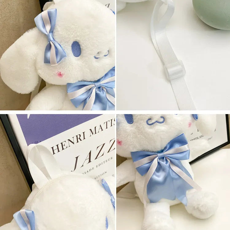 Sanliou Bow-Ribbon Duo Mini Backpack