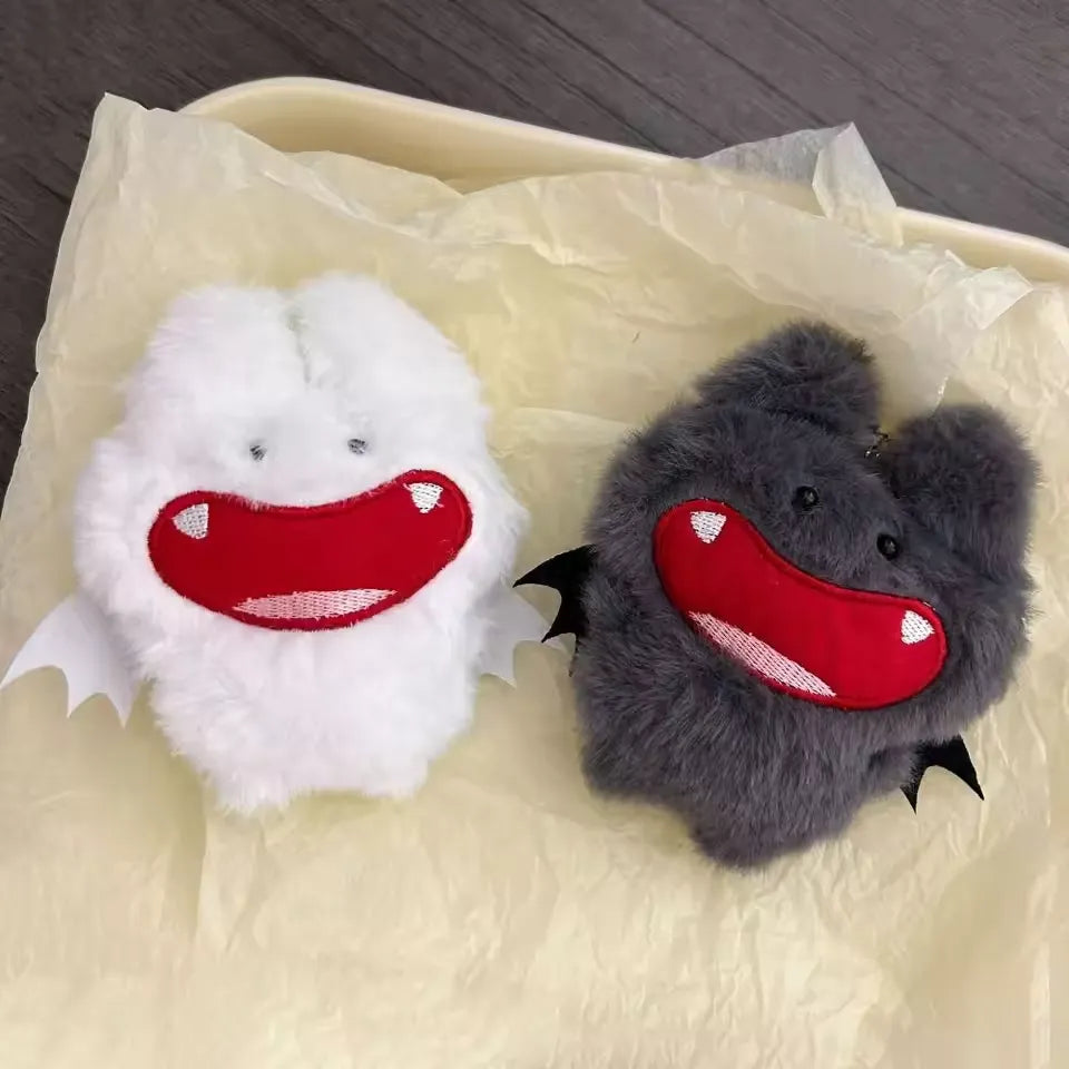 Ultra-Fluffy Laughing Bat Plush Keychain