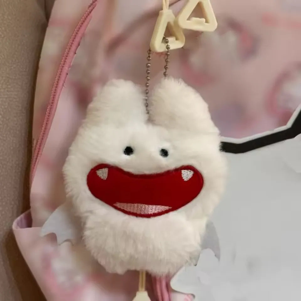 Ultra-Fluffy Laughing Bat Plush Keychain