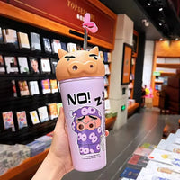 Shinichan Kasukabe 3D Head Insulated Straw Cup (600 ml)