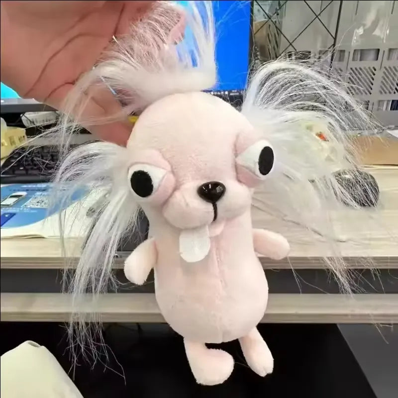 Tongue Out Chihuahua Plush Keychain