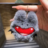 Ultra-Fluffy Laughing Bat Plush Keychain