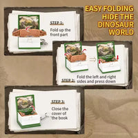 Jurassic Dinosaur Folding Book Keychain