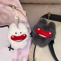 Ultra-Fluffy Laughing Bat Plush Keychain