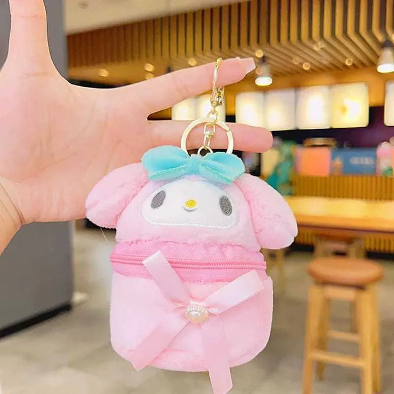 Sanliou Blushing Bow Purse Keychain