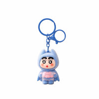 Bat Hero Shinchan Flocked Keychain