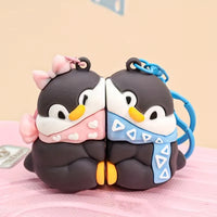 Sweet Penguin Couple Magnetic Keychain