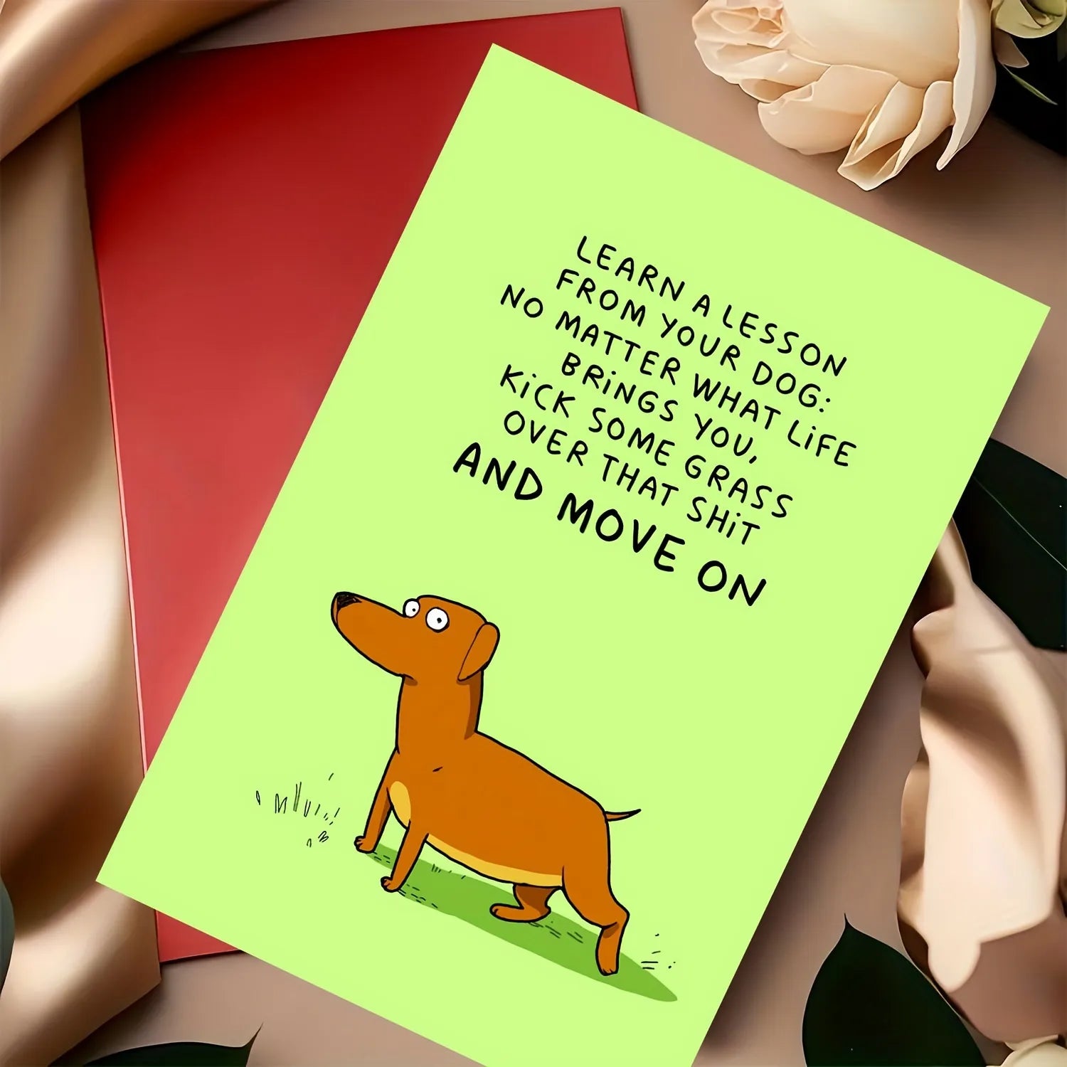Kick Some Grass Funny Advice Motivation Card