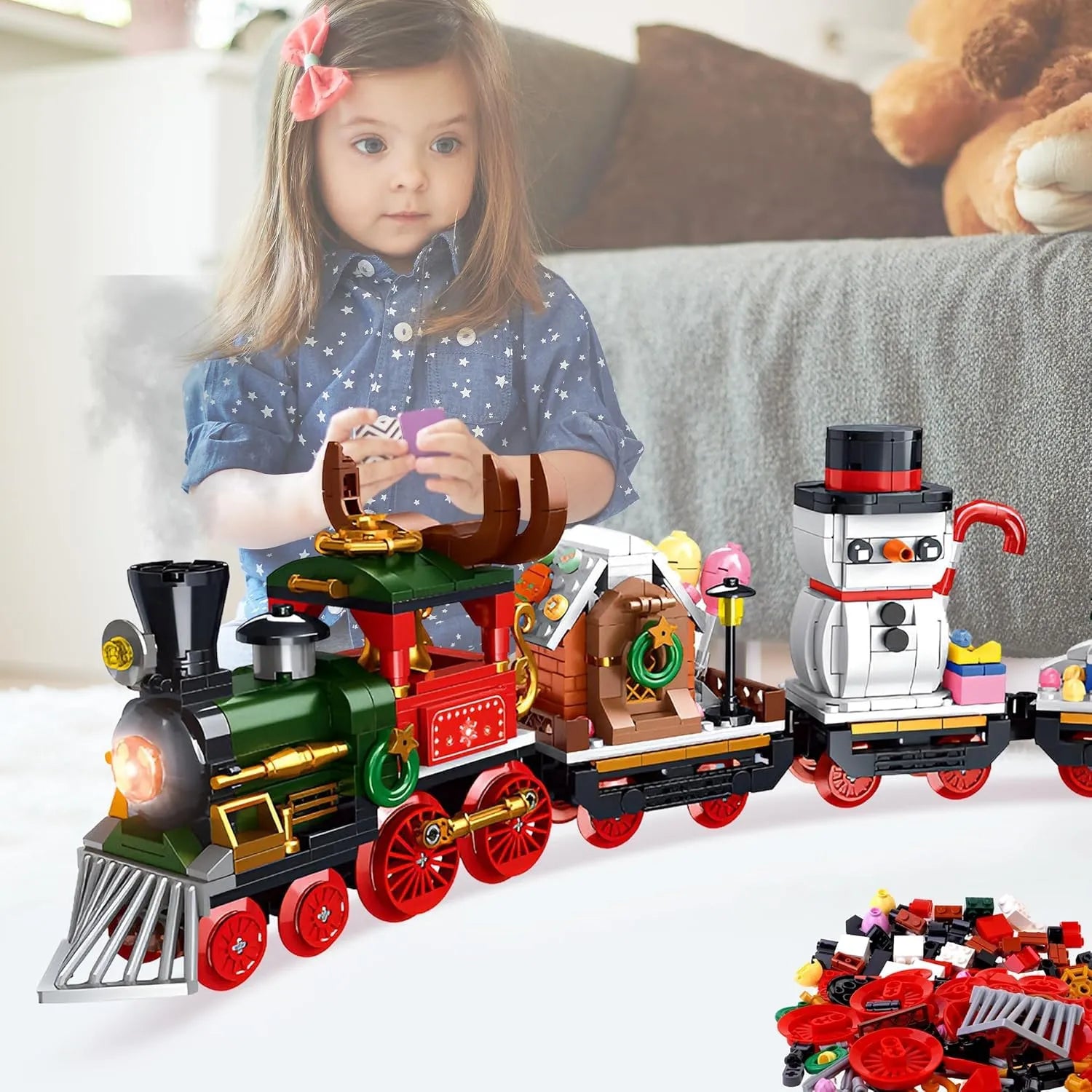 Christmas Train Building Blocks Kit