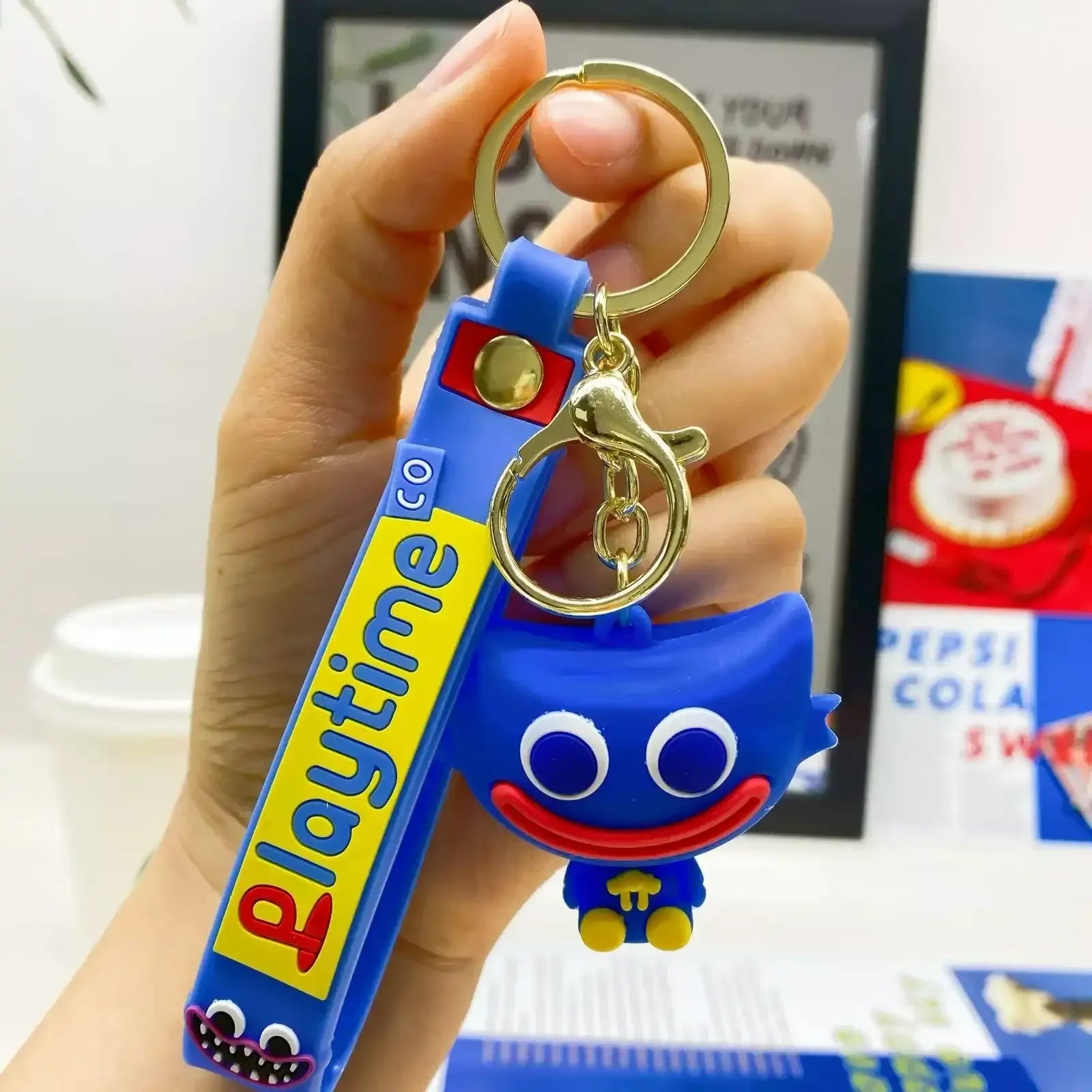 Poppy's Playtime Monster Smiley Keychains