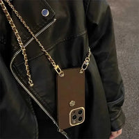 Vintage Rose Golden Ball Crossbody Case (For iPhone)