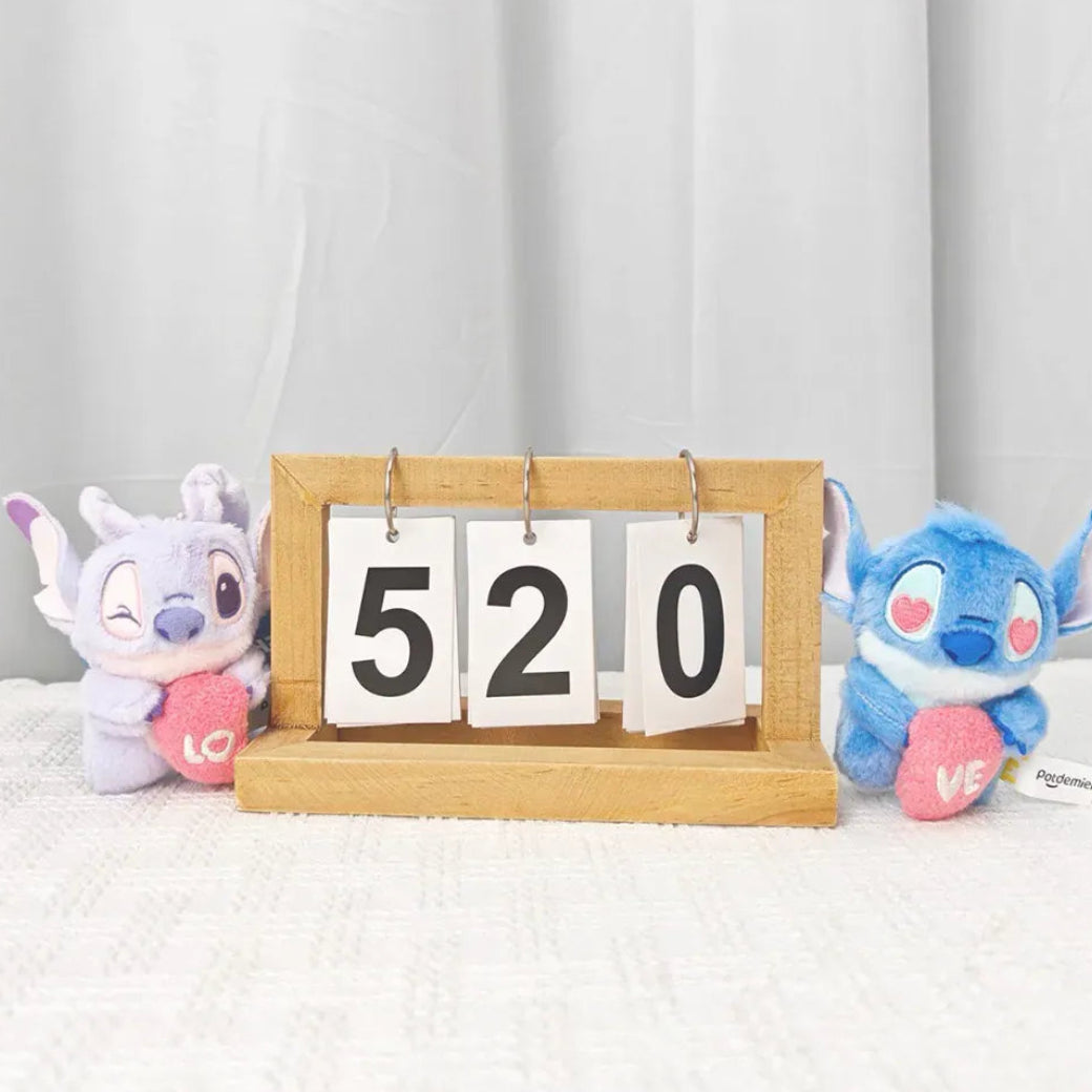 Stitch & Angel Love Couple Keychain