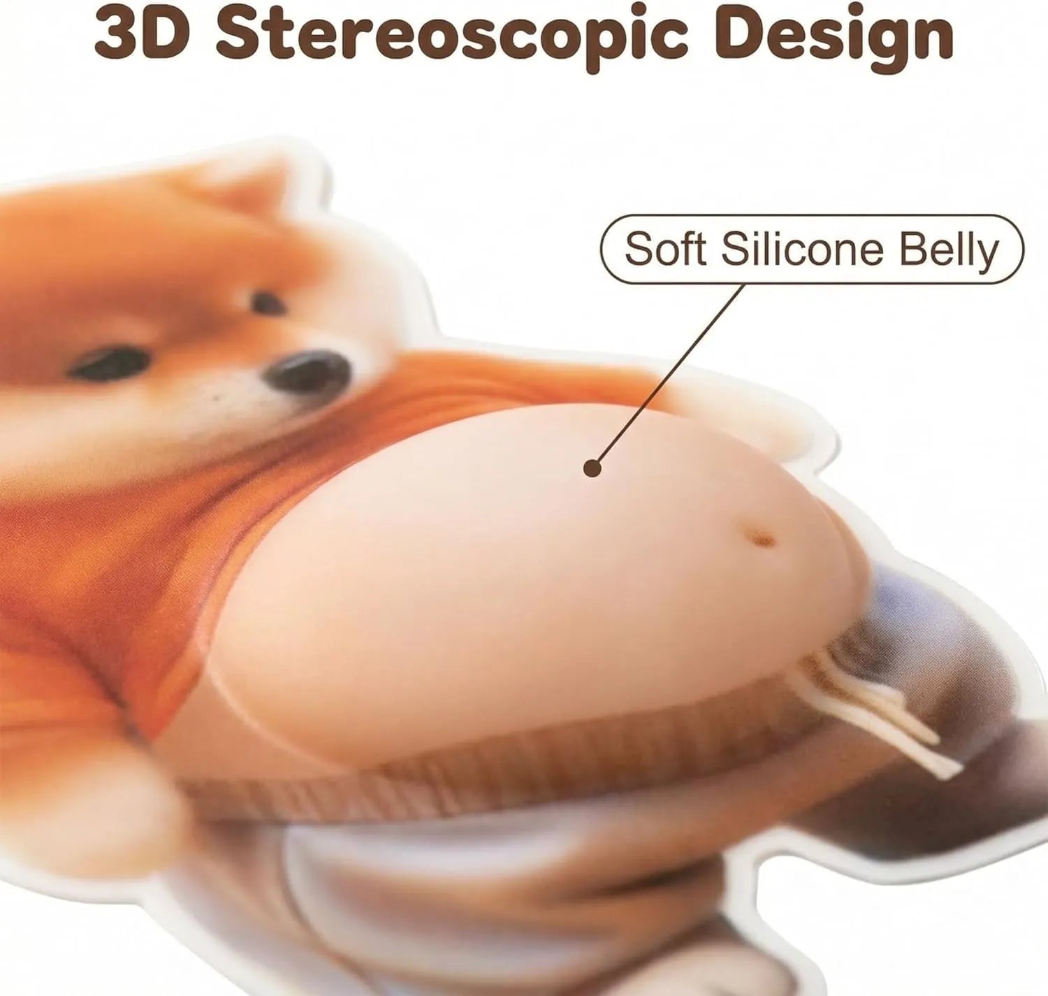 3D Chubby Puppy Belly Squishy Fidget Sticker