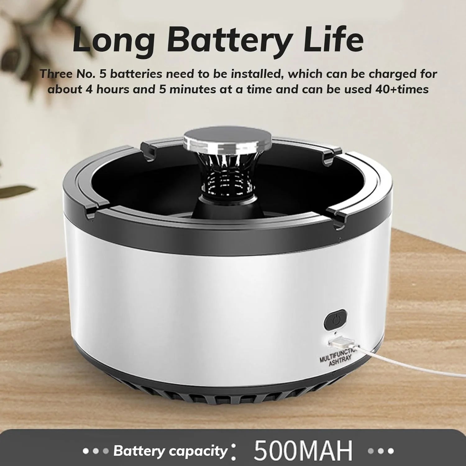 K11 Smart 2-in-1 Smokeless Desktop Ashtray