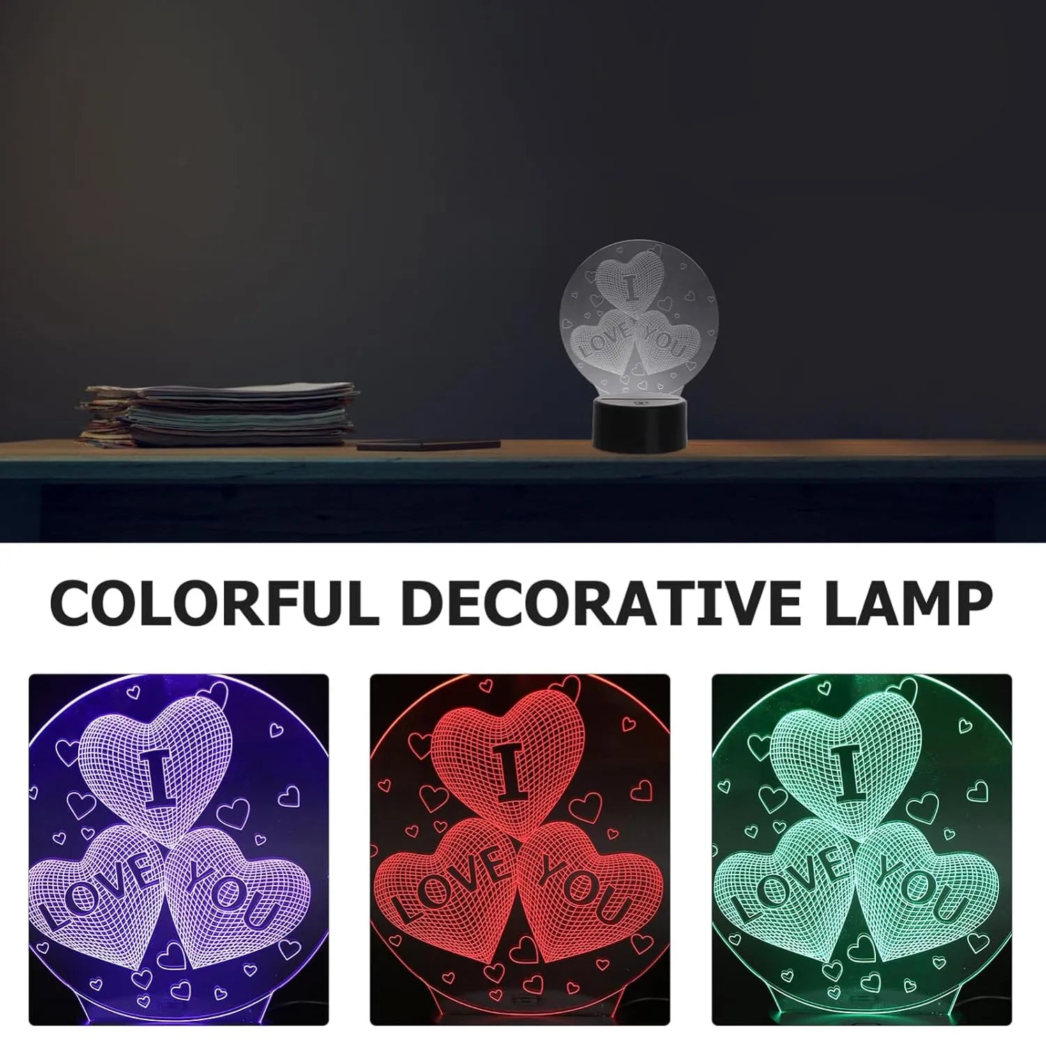 ILoveYou Heart Spark LED Lamp
