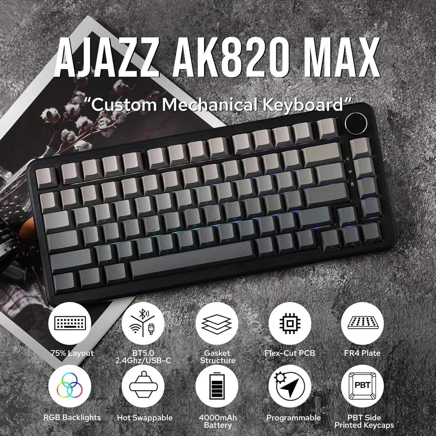 AJAZZ AK820 Wireless Mechanical Keyboard