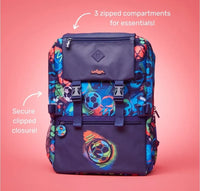 SMGL Football Kick Blue Buckle Flap School Backpack