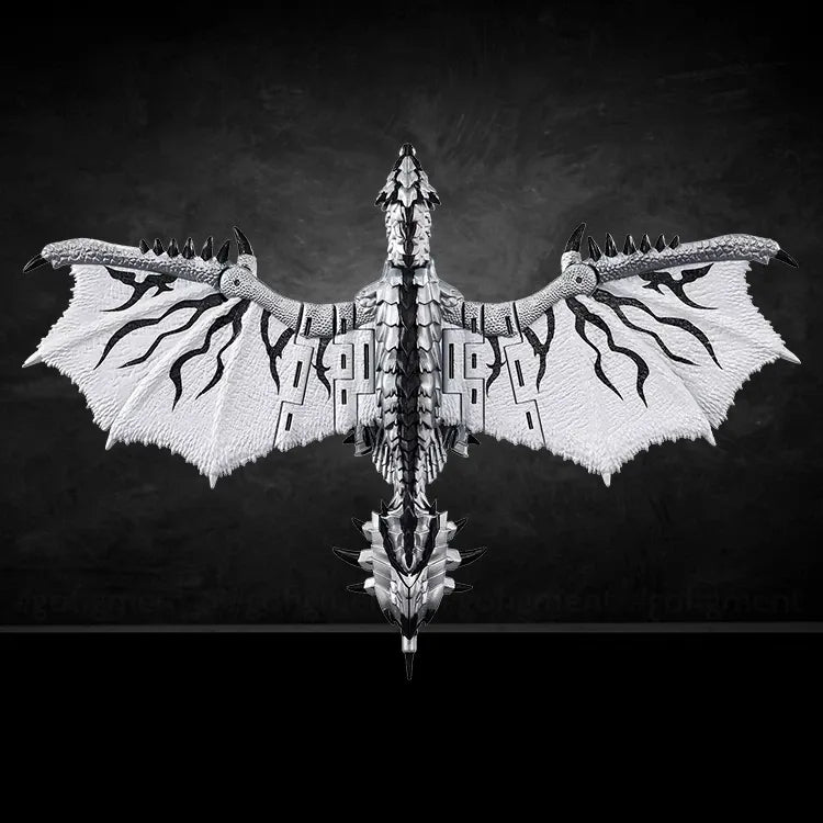 Transformers Synergenex Silver Wyvern Rathalos Dragon Figure