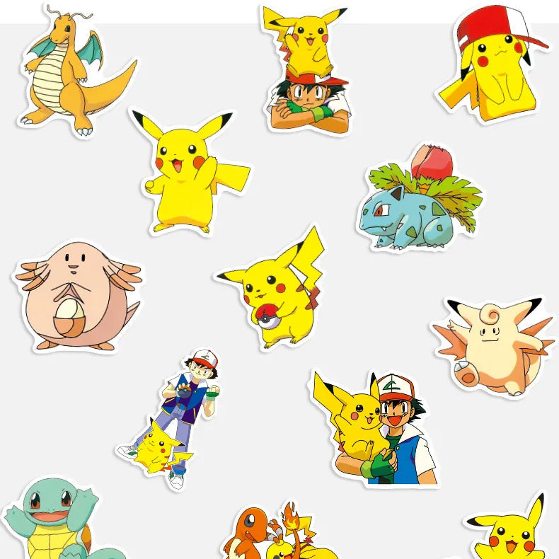Kanto Pokemon Waterproof Decal Sticker Pack (50 Pcs)