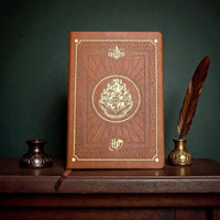 Vintage Hogwarts Crest Faux Leather A5 Journal