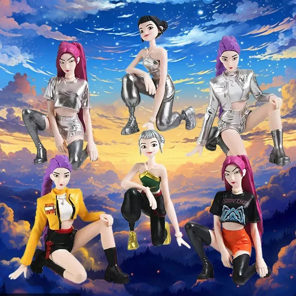 K-Pop Demon Hunters Kneeling Posture Figures