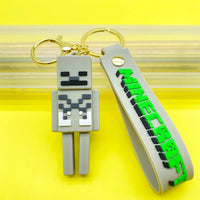Minecraft 3D Block Mobs Silicone Keychain