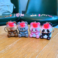 Panda Pulse I Love You Keychain