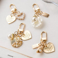 Baroque Pearl & Coastal Seashell Gold Charms