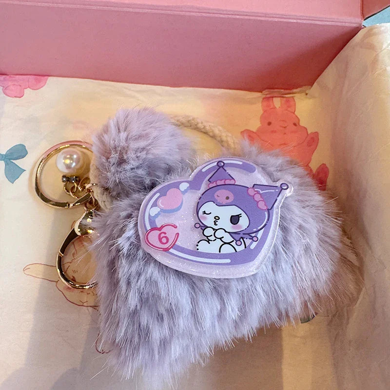 Sanrio Fluffy Charm Coin Purse