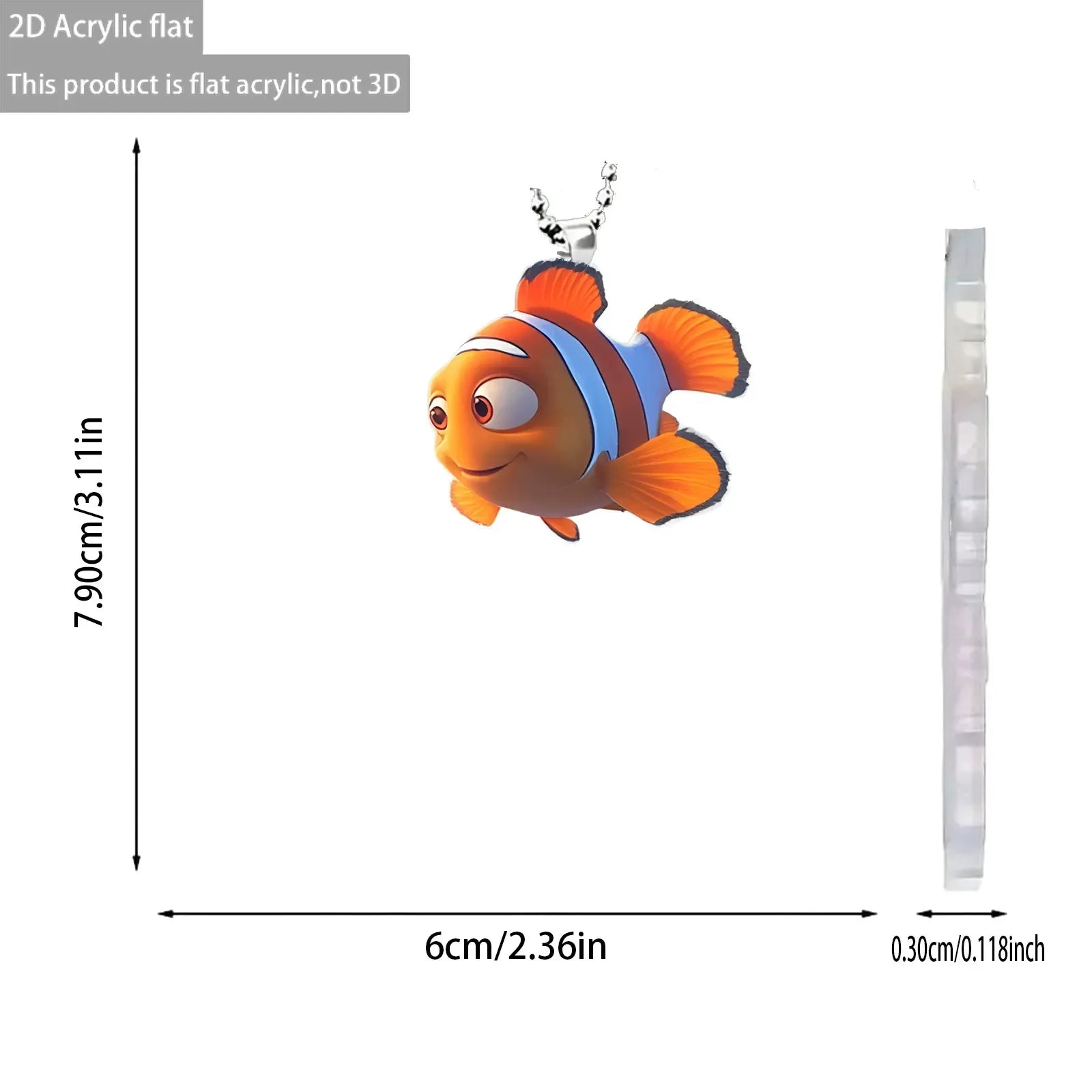 Nemo Splashy Smiles Acrylic Keychain