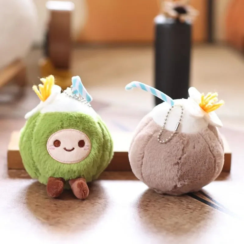 JC Island Coconut Plush Keychain