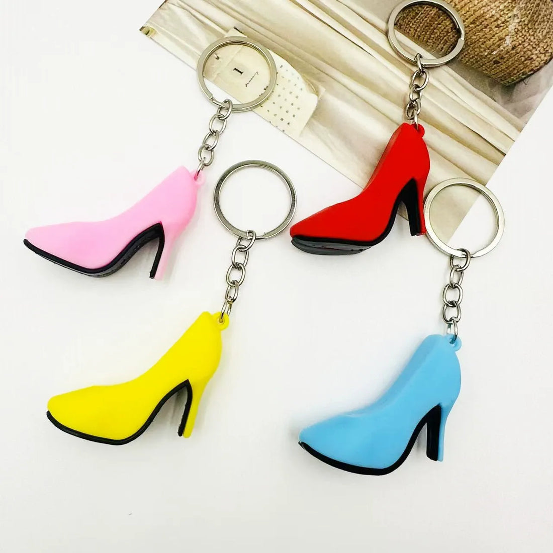 Korean Style High-Heeled Shoe Keychain