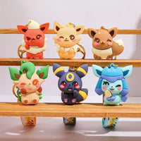 Pokemon Eeveelutions Chibi 3D Silicone Keychain