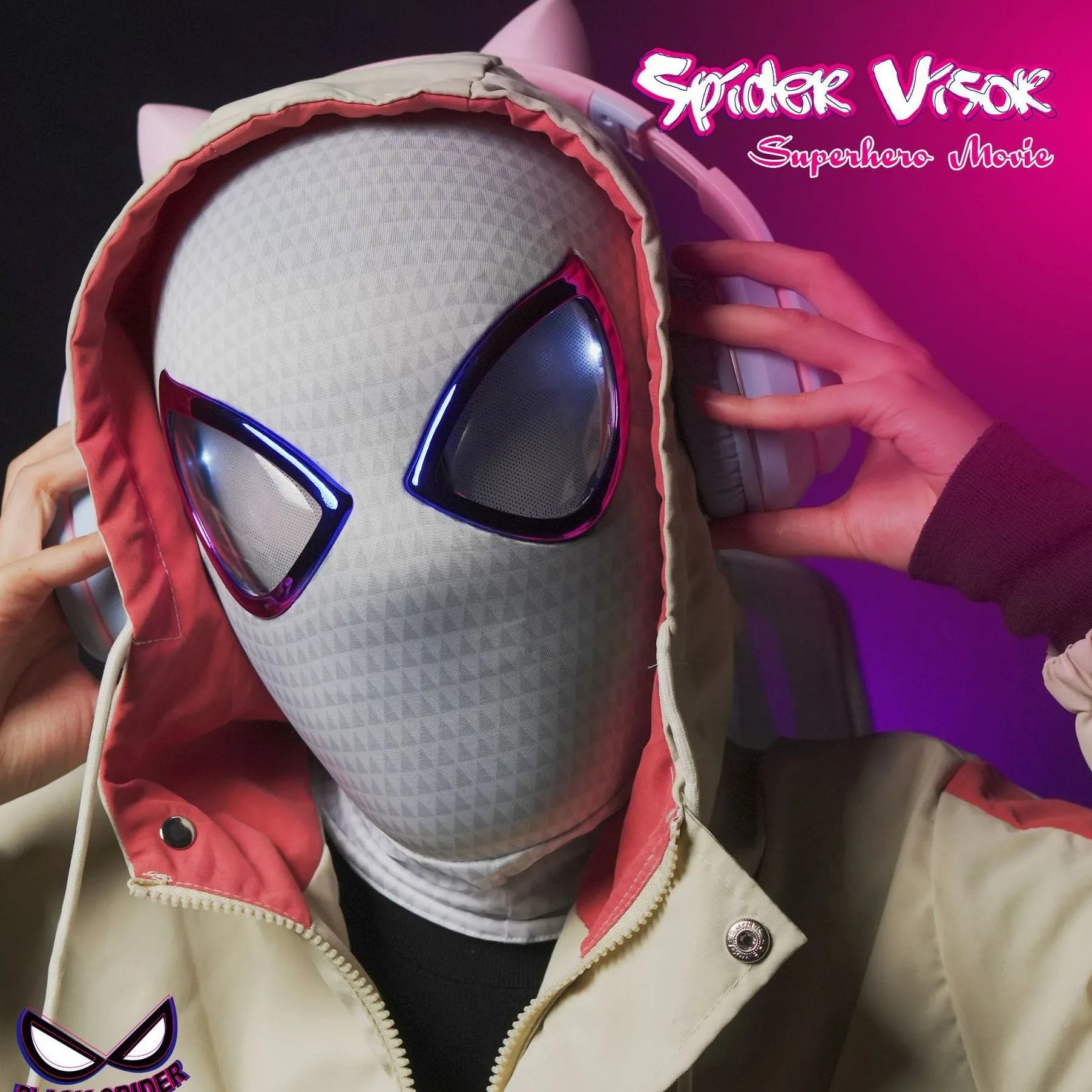 SpiderVision Luxe Mask: Spider-Man Mask with Moving Eyes