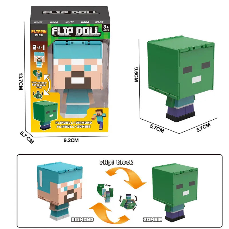 Minecraft Block World 2-in-1 Flip Doll