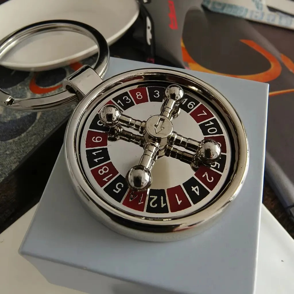 Casino Royale Roulette Wheel Fidget Keychain