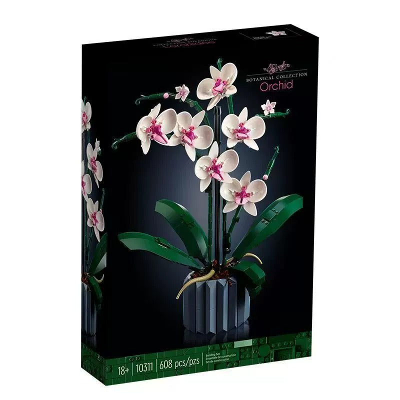 Orchid Bouquet Building Blocks (600+ Pcs)