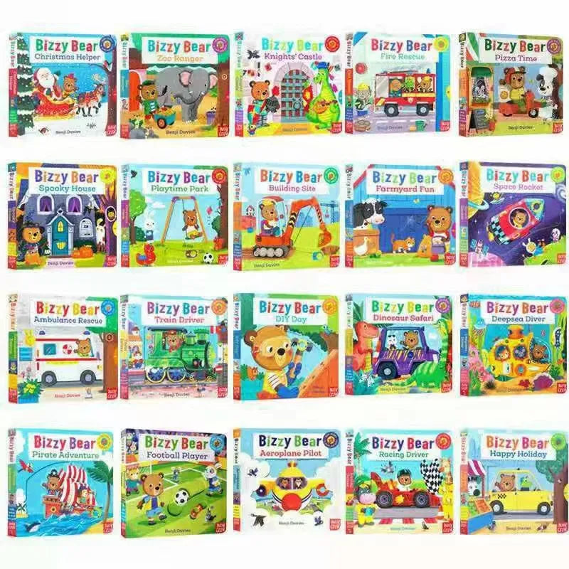 Bizzy Bear Interactive Push-Pull Board Book Collection