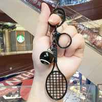 Grand Slam Pastel Tennis Racket & Ball 3D Keychain