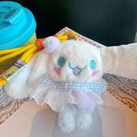 Cinnamoroll Lacy Heart Plush Keychain