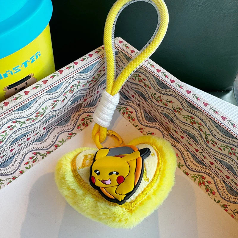 Peek-a-Boo Heart Plush Keychain