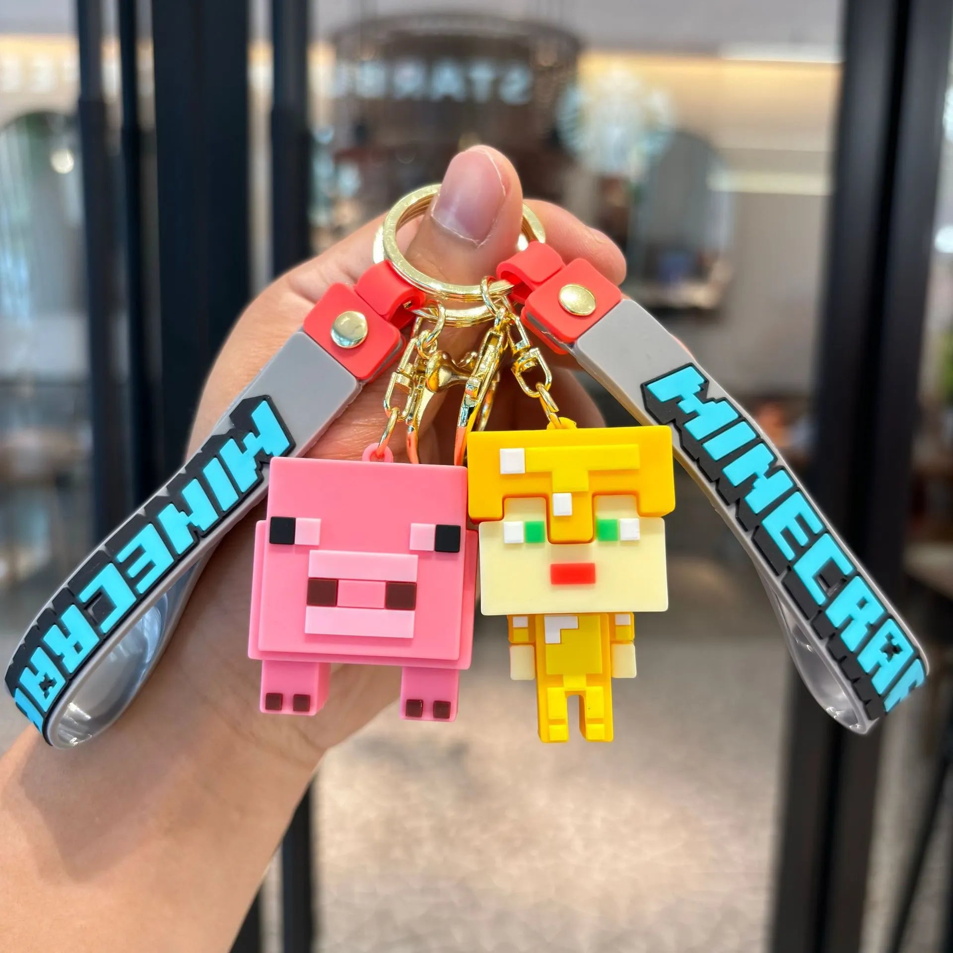 Minecraft Pixel Style Keychain