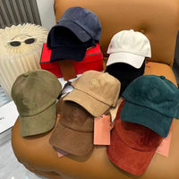 Lora Pianei Corduroy Soft-Top Baseball Cap