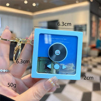 Rhythm Pulse Musical Record Keychain